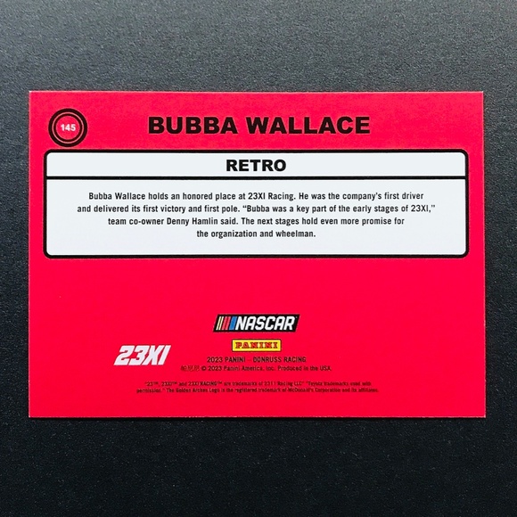 Bubba Wallace - 2023 Donruss RETRO #145 - Picture 2 of 2